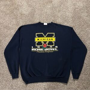 Michigan Rose Bowl Navy Crewneck Sweater